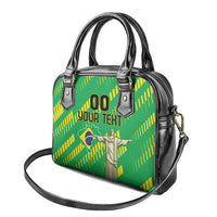 Custom Brazil Happy Independence Day Shoulder Handbag Cristo Redentor Flag Style