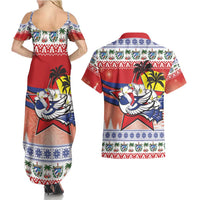 Cuba Cuban Trogon Christmas Couples Matching Summer Maxi Dress and Hawaiian Shirt Patria o Muerte Venceremos - Wonder Print Shop