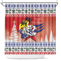 Cuba Cuban Trogon Christmas Shower Curtain Patria o Muerte Venceremos