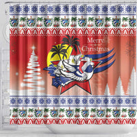 Cuba Cuban Trogon Christmas Shower Curtain Patria o Muerte Venceremos