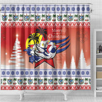 Cuba Cuban Trogon Christmas Shower Curtain Patria o Muerte Venceremos