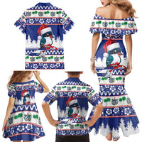 Cuba Christmas Family Matching Mermaid Dress and Hawaiian Shirt Cuban Trogon Map With Feliz Navidad - Wonder Print Shop