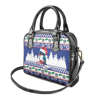 Cuba Christmas Shoulder Handbag Cuban Trogon Map With Feliz Navidad
