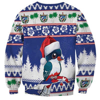 Cuba Christmas Sweatshirt Cuban Trogon Map With Feliz Navidad - Wonder Print Shop