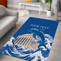 Personalized Greece Independence Day Area Rug Parthenon Eleftheria i Thanatos