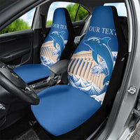 Personalized Greece Independence Day Car Seat Cover Parthenon Eleftheria i Thanatos