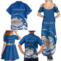Personalized Greece Independence Day Family Matching Summer Maxi Dress and Hawaiian Shirt Parthenon Eleftheria i Thanatos