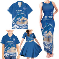 Personalized Greece Independence Day Family Matching Tank Maxi Dress and Hawaiian Shirt Parthenon Eleftheria i Thanatos