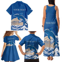 Personalized Greece Independence Day Family Matching Tank Maxi Dress and Hawaiian Shirt Parthenon Eleftheria i Thanatos