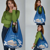 Personalized Greece Independence Day Grocery Bag Parthenon Eleftheria i Thanatos