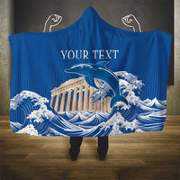 Personalized Greece Independence Day Hooded Blanket Parthenon Eleftheria i Thanatos