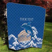 Personalized Greece Independence Day Quilt Parthenon Eleftheria i Thanatos