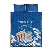 Personalized Greece Independence Day Quilt Bed Set Parthenon Eleftheria i Thanatos