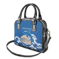 Personalized Greece Independence Day Shoulder Handbag Parthenon Eleftheria i Thanatos