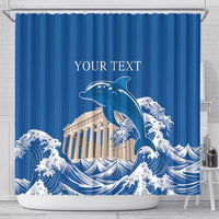Personalized Greece Independence Day Shower Curtain Parthenon Eleftheria i Thanatos
