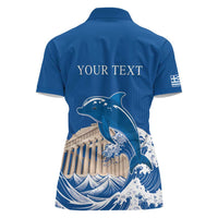 Personalized Greece Independence Day Women Polo Shirt Parthenon Eleftheria i Thanatos