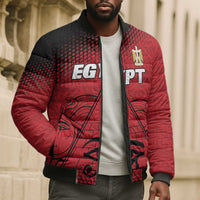 Custom Egypt Football Bomber Puffer Jacket The Pharaohs Eye of Horus