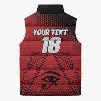 Custom Egypt Football Sleeveless Puffer Jacket The Pharaohs Eye of Horus