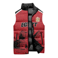 Custom Egypt Football Sleeveless Puffer Jacket Pharaohs Heritage Pyramid