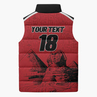 Custom Egypt Football Sleeveless Puffer Jacket Pharaohs Heritage Pyramid
