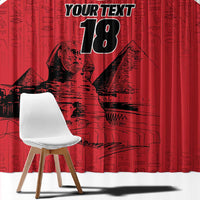 Custom Egypt Football Window Curtain Pharaohs Heritage Pyramid