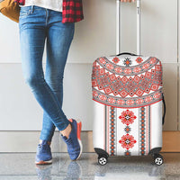 Bulgarian Embroidery Style Seamless Pattern Luggage Cover