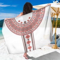 Bulgarian Embroidery Style Seamless Pattern Sarong