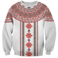 Bulgarian Embroidery Style Seamless Pattern Sweatshirt