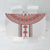 Bulgarian Embroidery Style Seamless Pattern Tablecloth