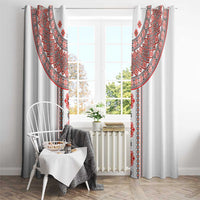 Bulgarian Embroidery Style Seamless Pattern Window Curtain