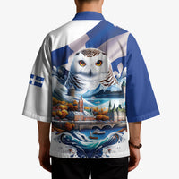 Quebec Snowy Owl Heritage Kimono Flag Day Edition