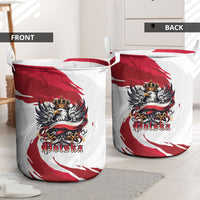 Poland National Flag Day Laundry Basket Fierce Polish Eagle Crown