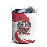 Poland National Flag Day Laundry Basket Fierce Polish Eagle Crown