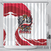 Poland National Flag Day Shower Curtain Fierce Polish Eagle Crown