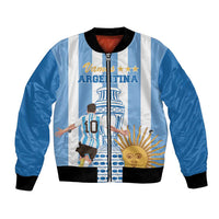 Custom Argentina Football Bomber Jacket Go Champions 2024 - Wonder Print Shop