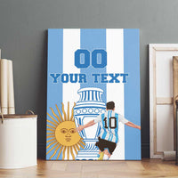Custom Argentina Football Canvas Wall Art Go Champions 2024 - Wonder Print Shop