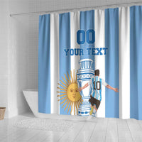 Custom Argentina Football Shower Curtain Go Champions 2024