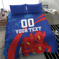 Custom Chile Lapageria Bedding Set With Grunge Style - Wonder Print Shop