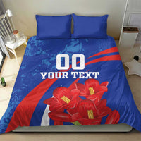 Custom Chile Lapageria Bedding Set With Grunge Style - Wonder Print Shop