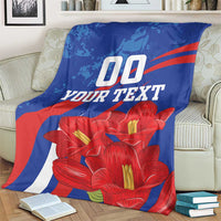 Custom Chile Lapageria Blanket With Grunge Style