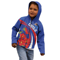 Custom Chile Lapageria Kid Hoodie With Grunge Style - Wonder Print Shop