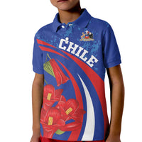 Custom Chile Lapageria Kid Polo Shirt With Grunge Style - Wonder Print Shop