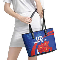 Custom Chile Lapageria Leather Tote Bag With Grunge Style - Wonder Print Shop