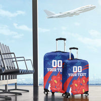 Custom Chile Lapageria Luggage Cover With Grunge Style - Wonder Print Shop