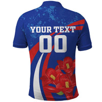 Custom Chile Lapageria Polo Shirt With Grunge Style - Wonder Print Shop