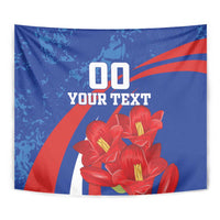 Custom Chile Lapageria Tapestry With Grunge Style - Wonder Print Shop