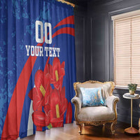 Custom Chile Lapageria Window Curtain With Grunge Style - Wonder Print Shop