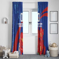 Custom Chile Lapageria Window Curtain With Grunge Style - Wonder Print Shop