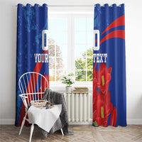Custom Chile Lapageria Window Curtain With Grunge Style - Wonder Print Shop
