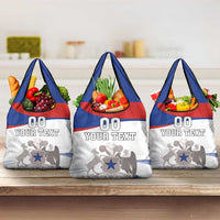 Custom Fiestas Patrias Chile Grocery Bag Coat Of Arms